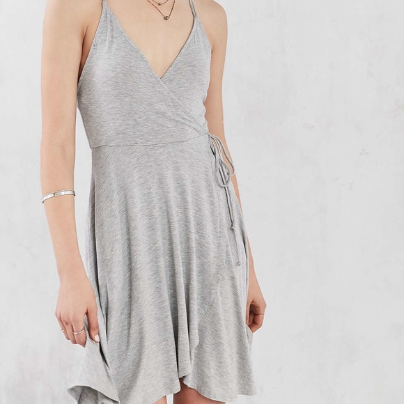 Kimchi Blue Urban Outfitters Gray Wrap Dress - Picture 2 of 3